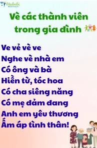  Vè các thành viên trong gia đình