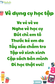 Vè dụng cụ học tập