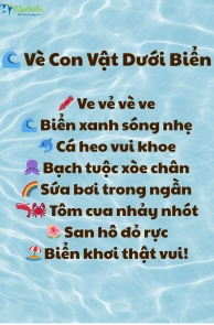 Vè Con Vật Dưới Biển