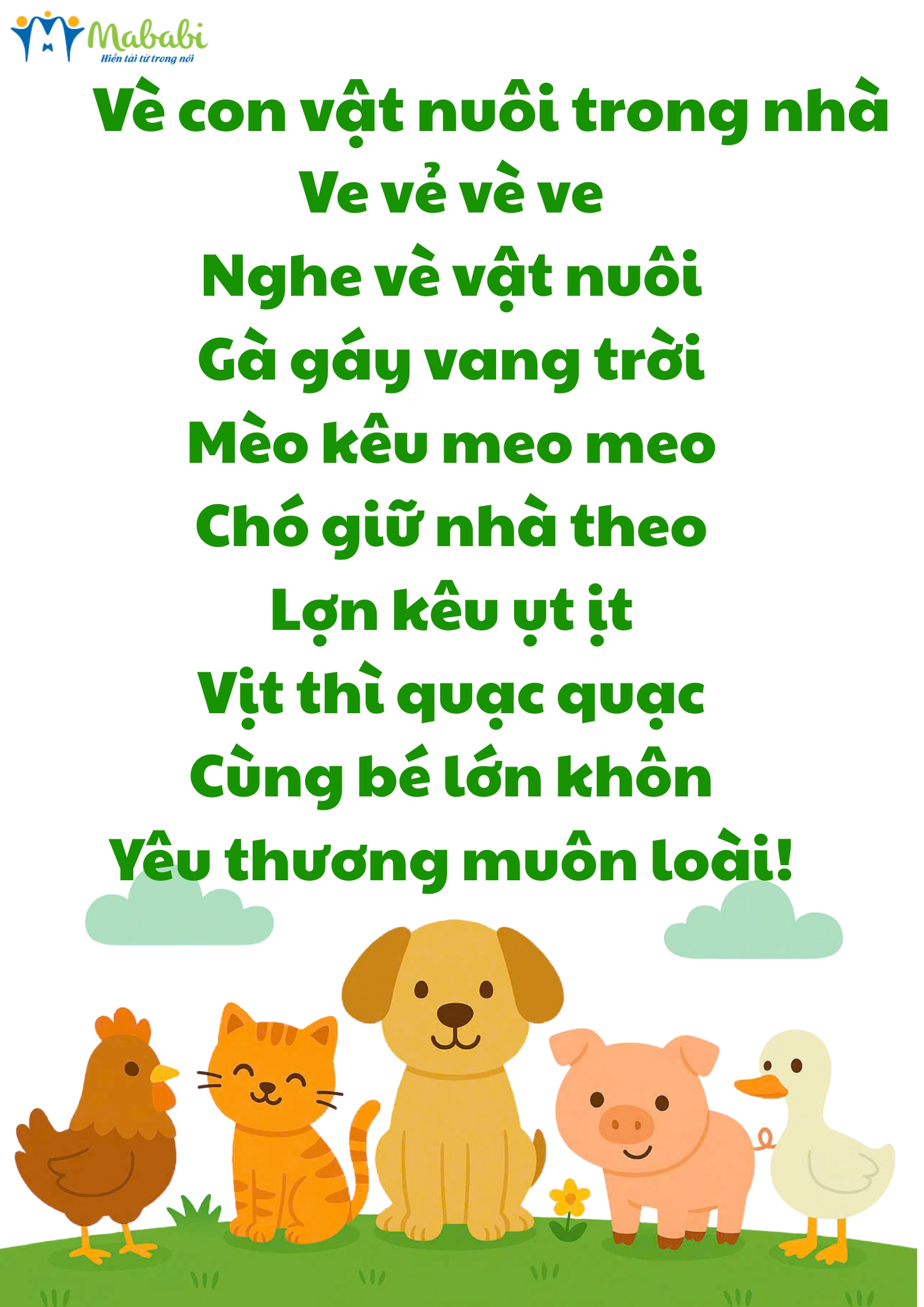 Vè con vật nuôi trong nhà