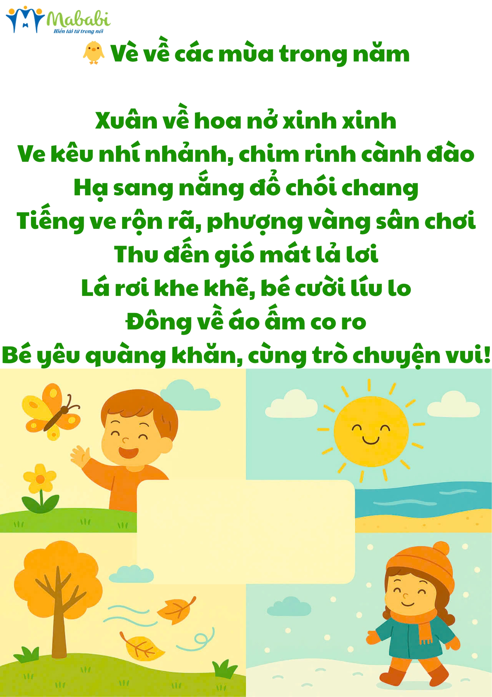 Vè về các mùa trong năm