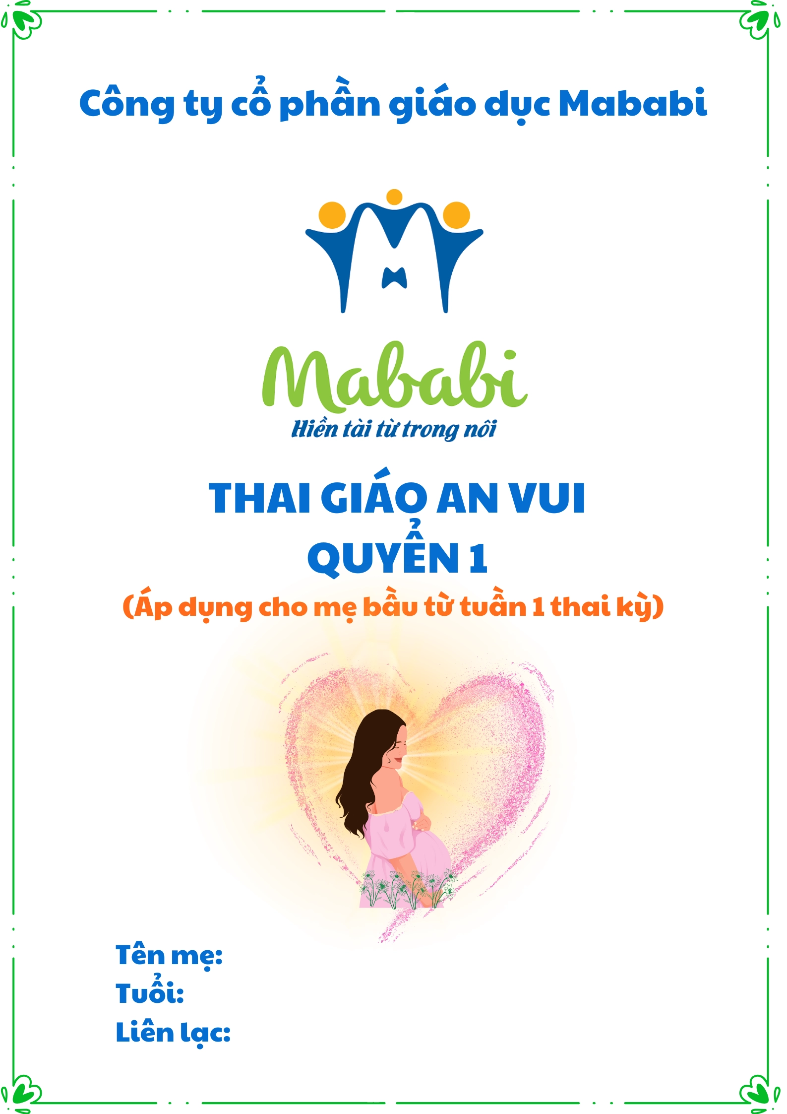 Thai giáo an vui quyển 1