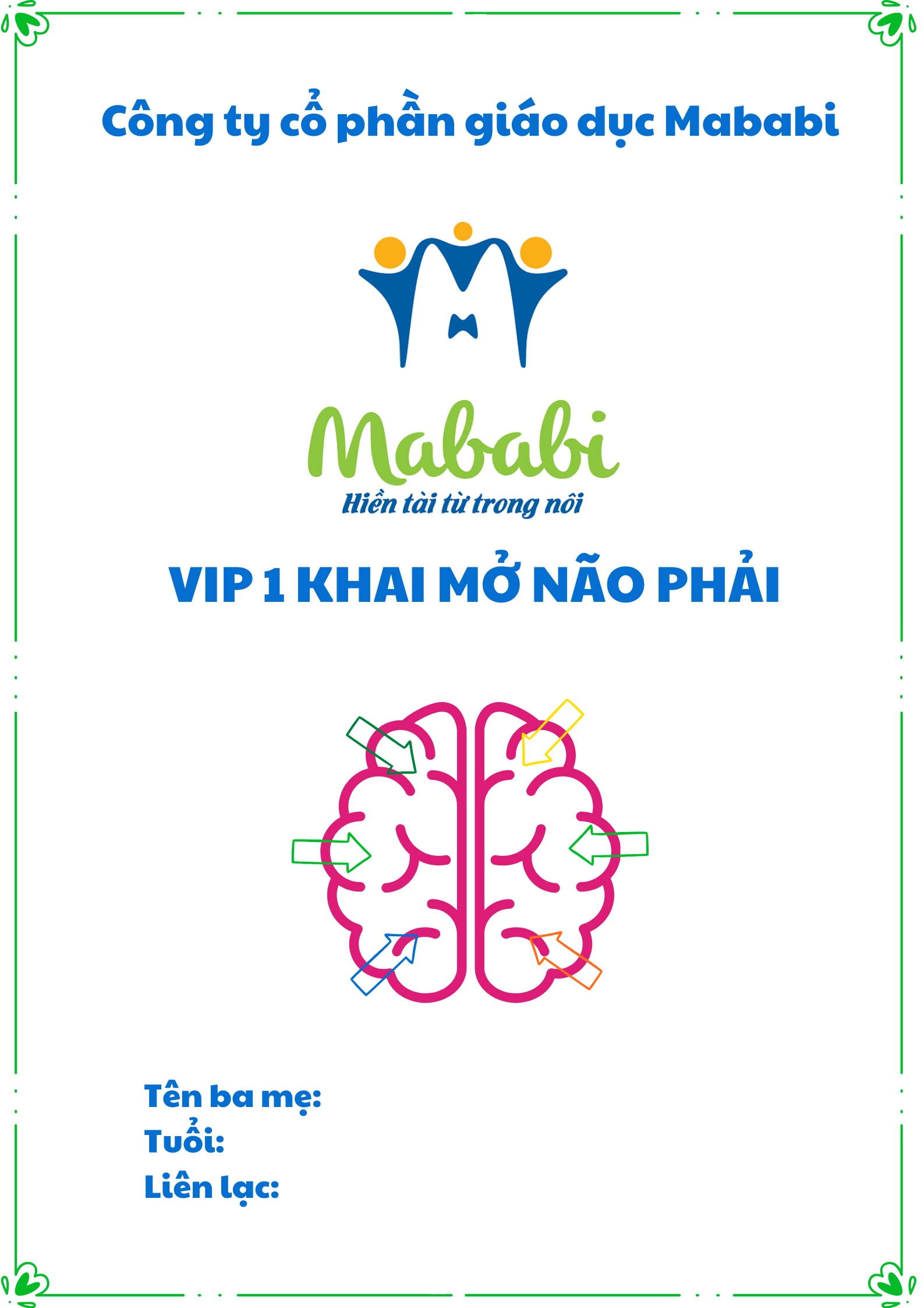 Vip 1 Khai mở não phải