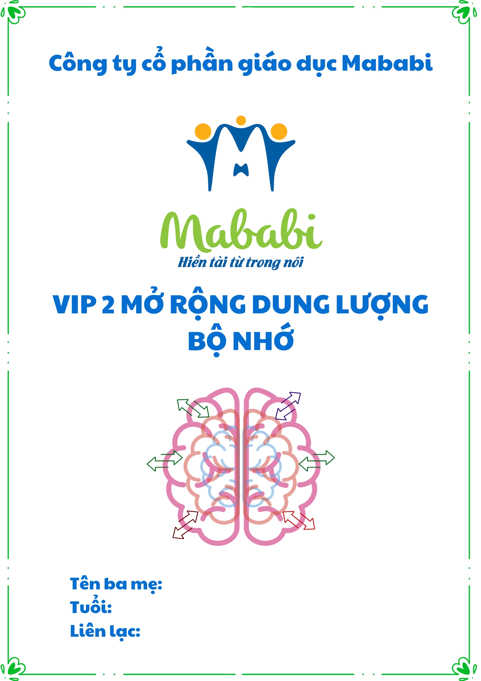 Vip 2 Mở rộng dung lượng bộ nhớ
