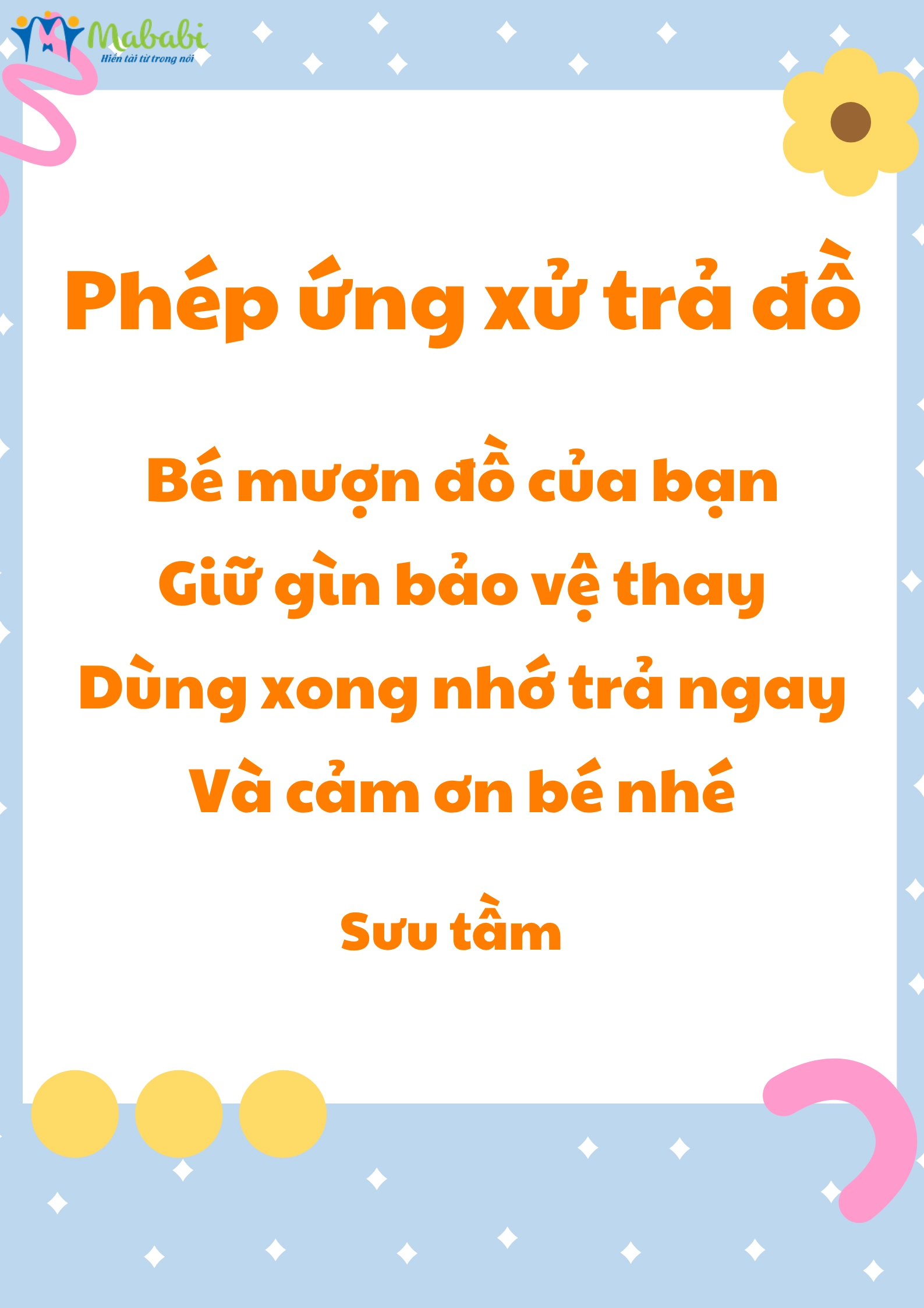 Phép ứng xử trả đồ