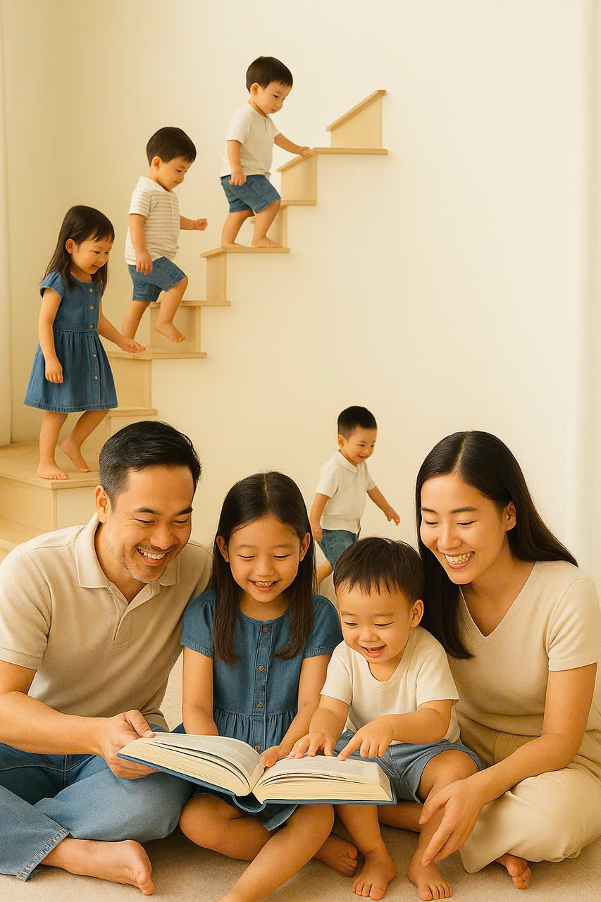 Trí tuệ cũng lớn dần theo từng bước chân con