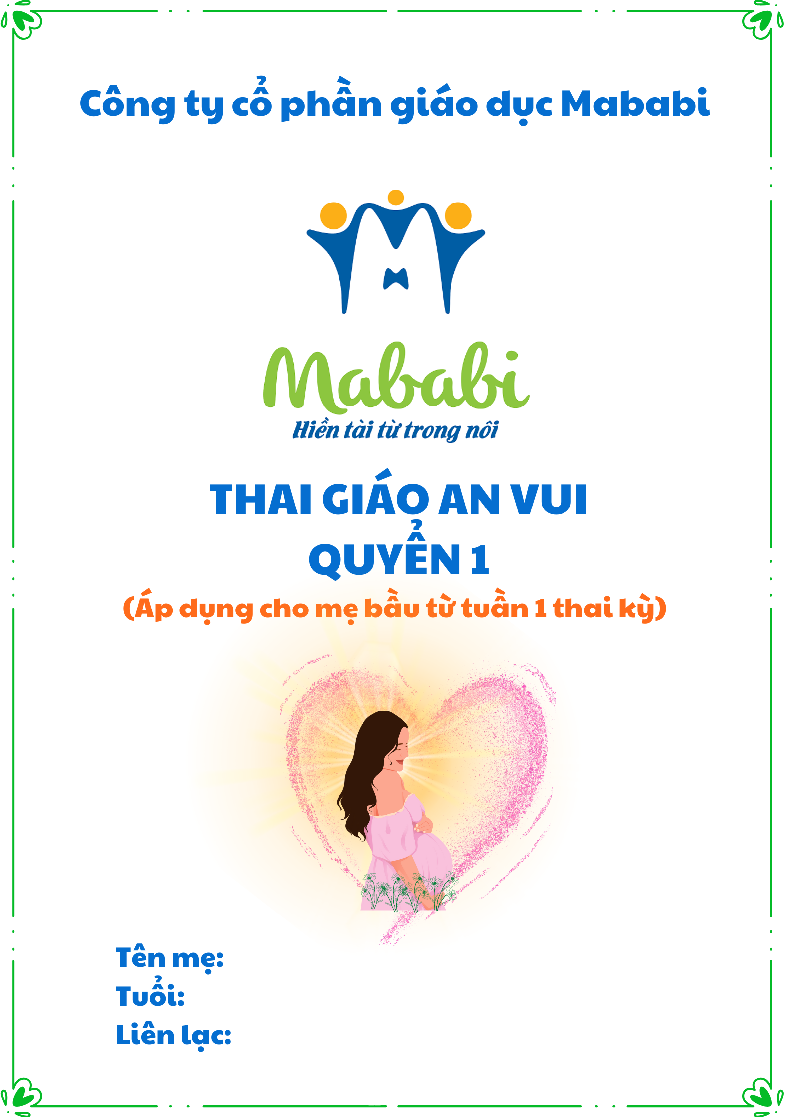 Thai giáo an vui quyển 1