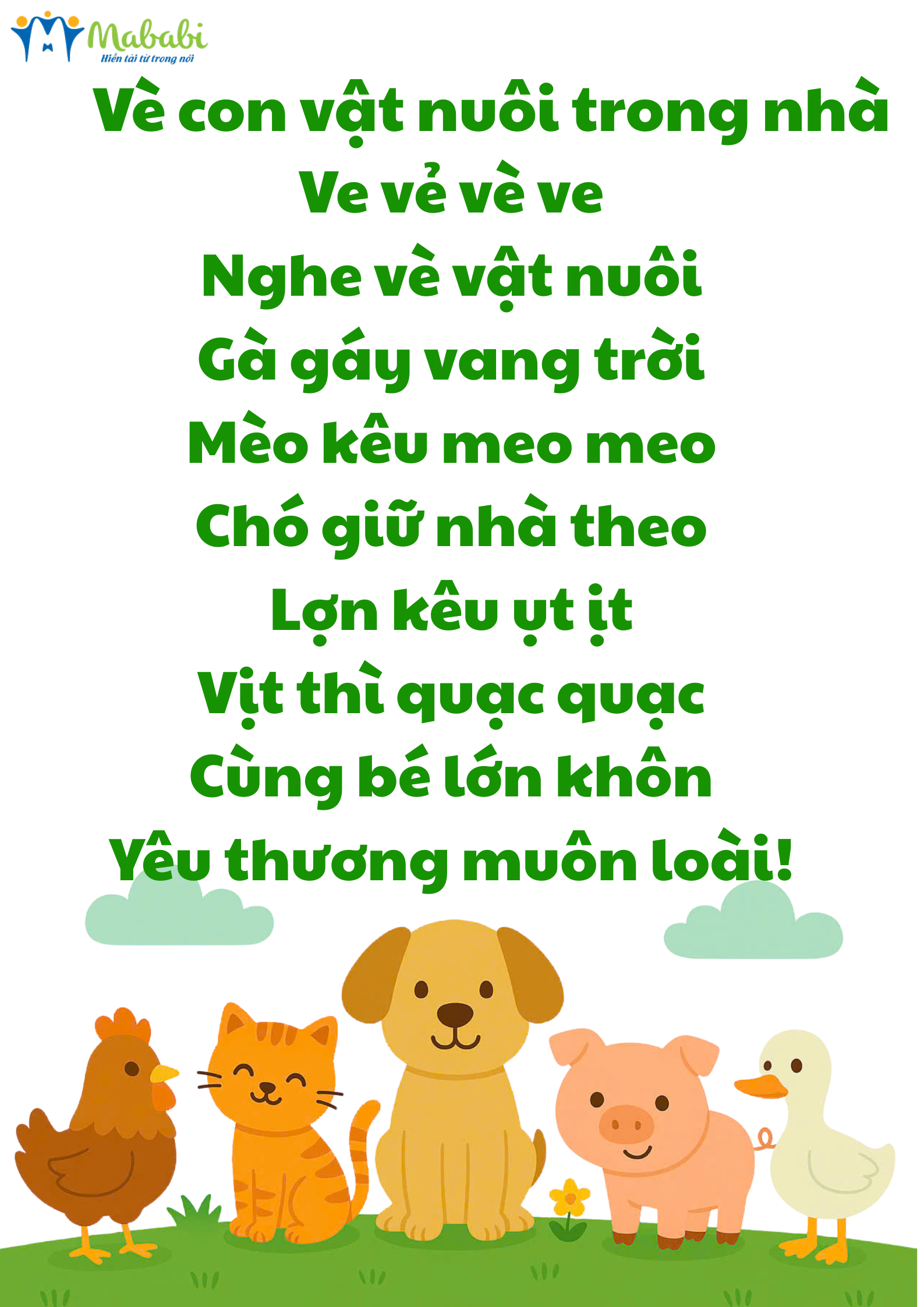 Vè con vật nuôi trong nhà