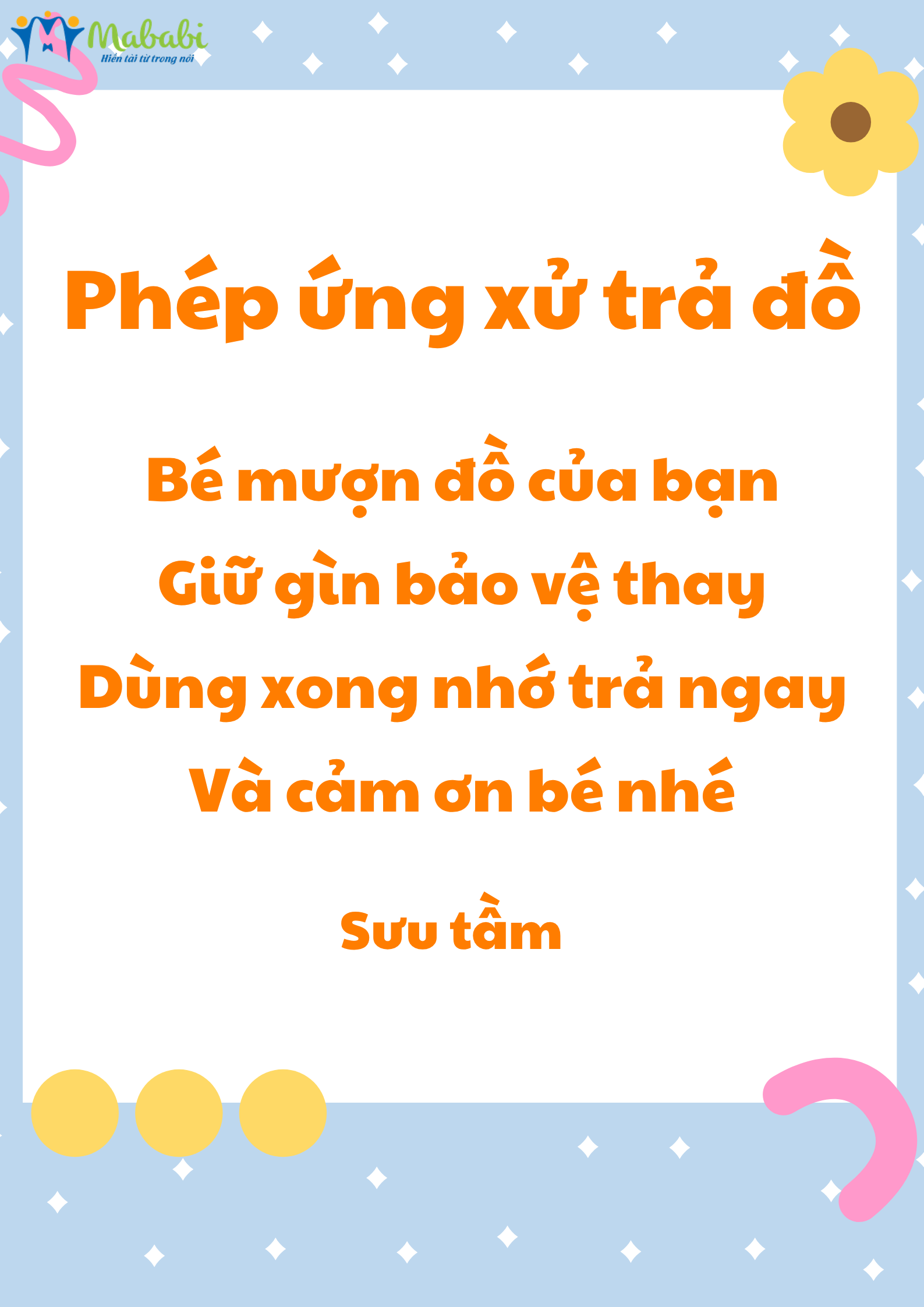 Phép ứng xử trả đồ